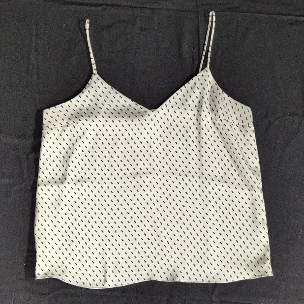 Express White Cami with Dot Pattern Medium